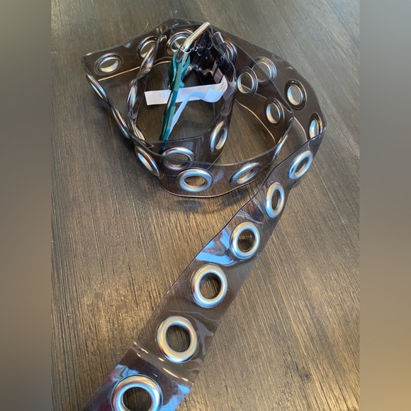 Y2k Style Translucent Grey Jelly Belt XL NWT - Picture 2 of 7